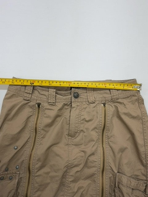 IKKS Boys Tan Cargo Shorts Size 16 Relaxed Drawstring Canvas Cotton