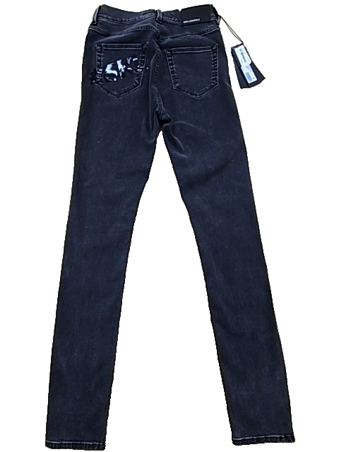 Calvin Klein Black Women's Size 25 Jeans Italy 98% Cotton Denim