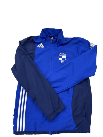 Adidas Navy Track Jacket M Full Zip Striped Athletic Unisex