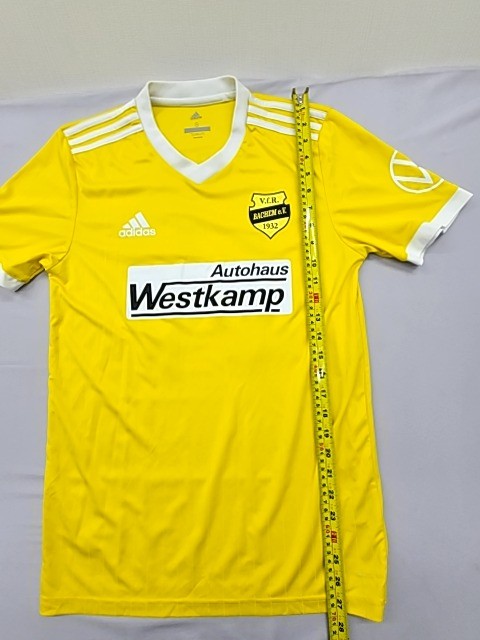 Adidas Men's Yellow Soccer Jersey V.F.R. Bachem Size S V-Neck
