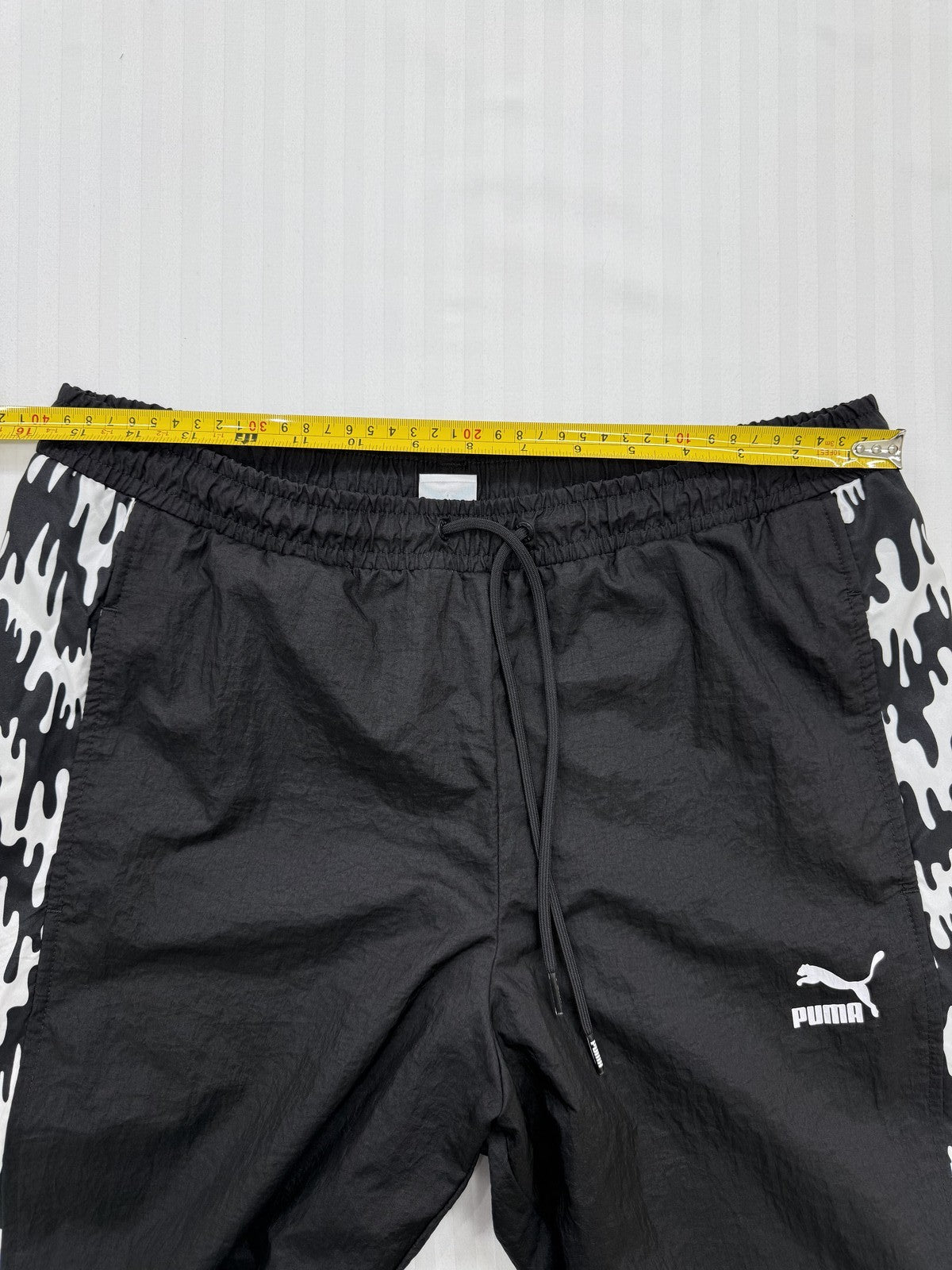 Puma Men's Black White Track Pants Size M Relaxed Fit