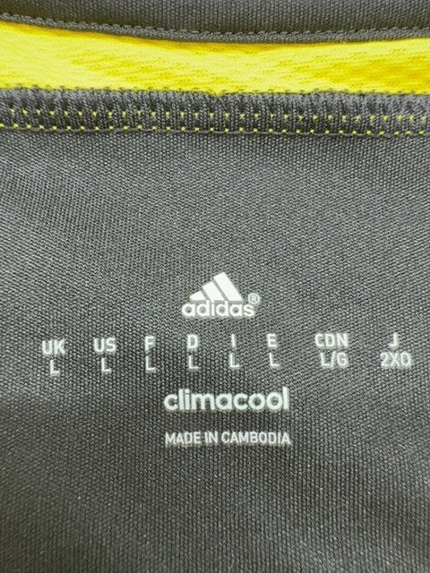 Adidas Men's Black Yellow Striped Soccer Jersey(#3) L Climacool