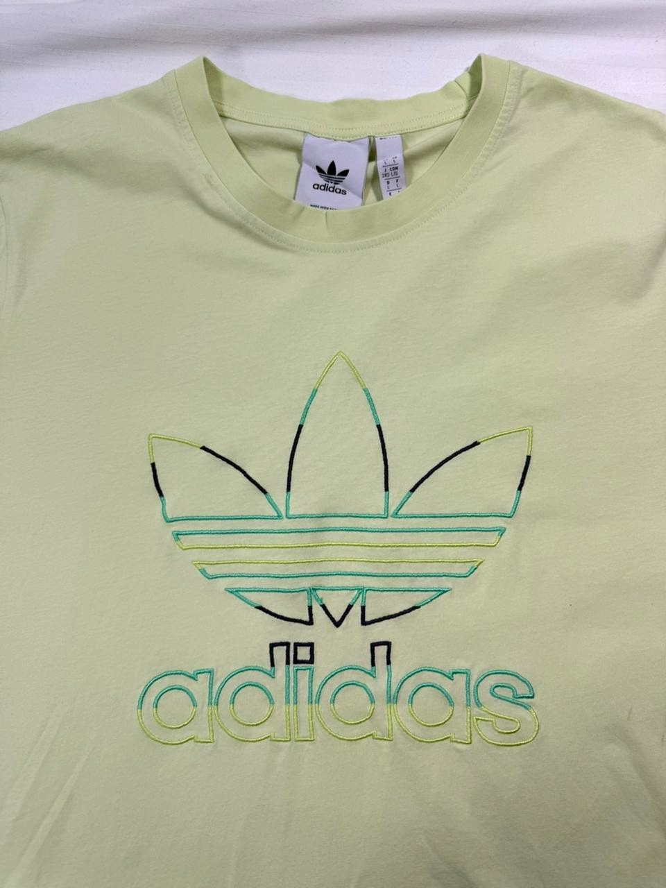 Adidas Originals Trefoil Series T-Shirt In "Almost Lime" - Size L