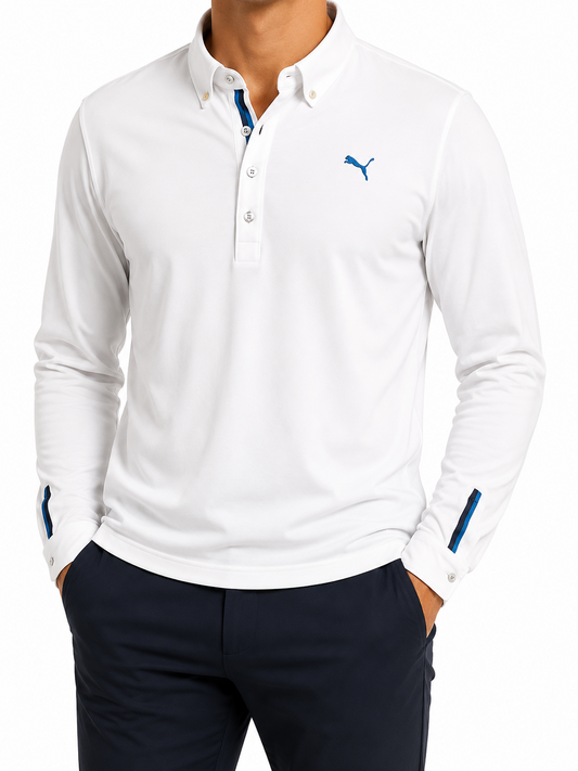 Puma Men White Polo Shirt size M product image 1