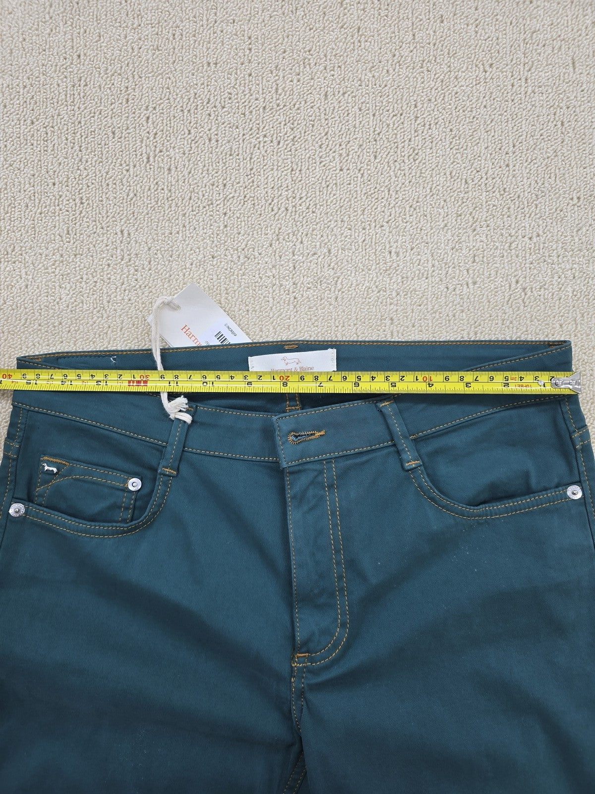Harmont & Blaine Men's Jeans Size 44 Dark Green Denim Regular