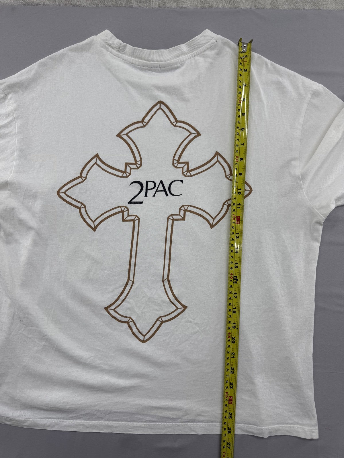 Bershka Tupac 2Pac White Cotton T-Shirt Men's M Short Sleeve