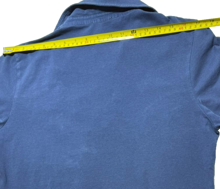 Burberry Blue Plaid Trim Polo Shirt Women's Size 3Xl