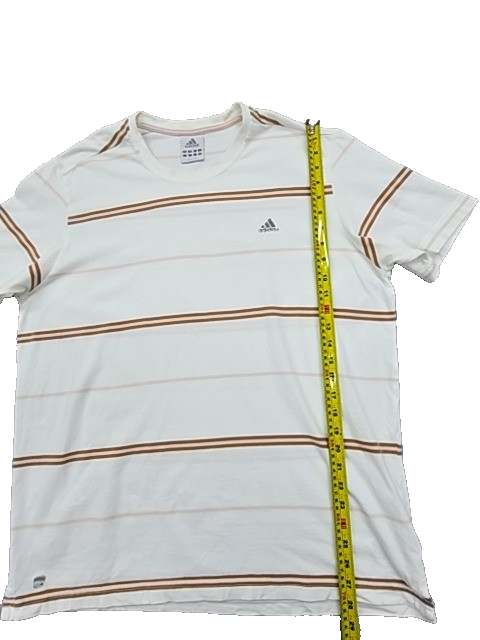 Adidas Originals Men's White Striped T-Shirt XL Relaxed Fit