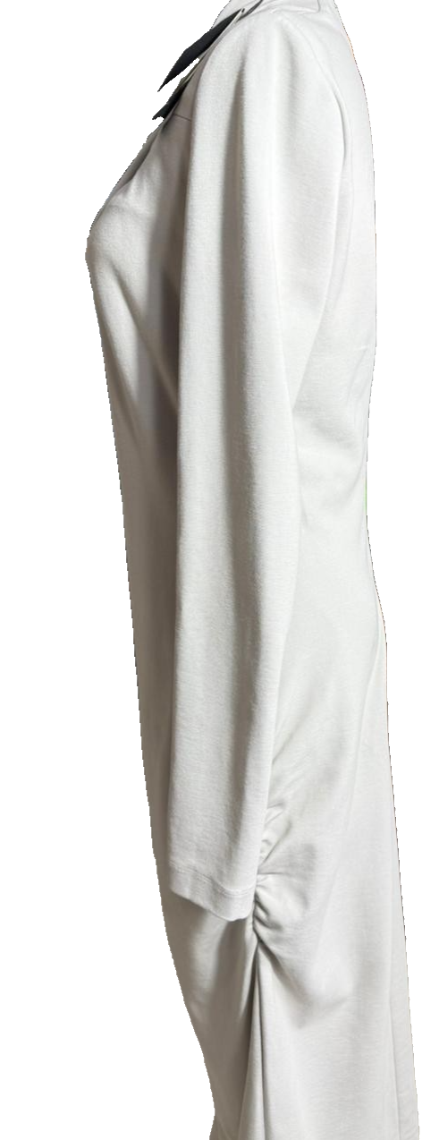 BNWT Giorgio Armani High Neck Tie Detail Midi Dress Long Sleeve Ruched Size 44