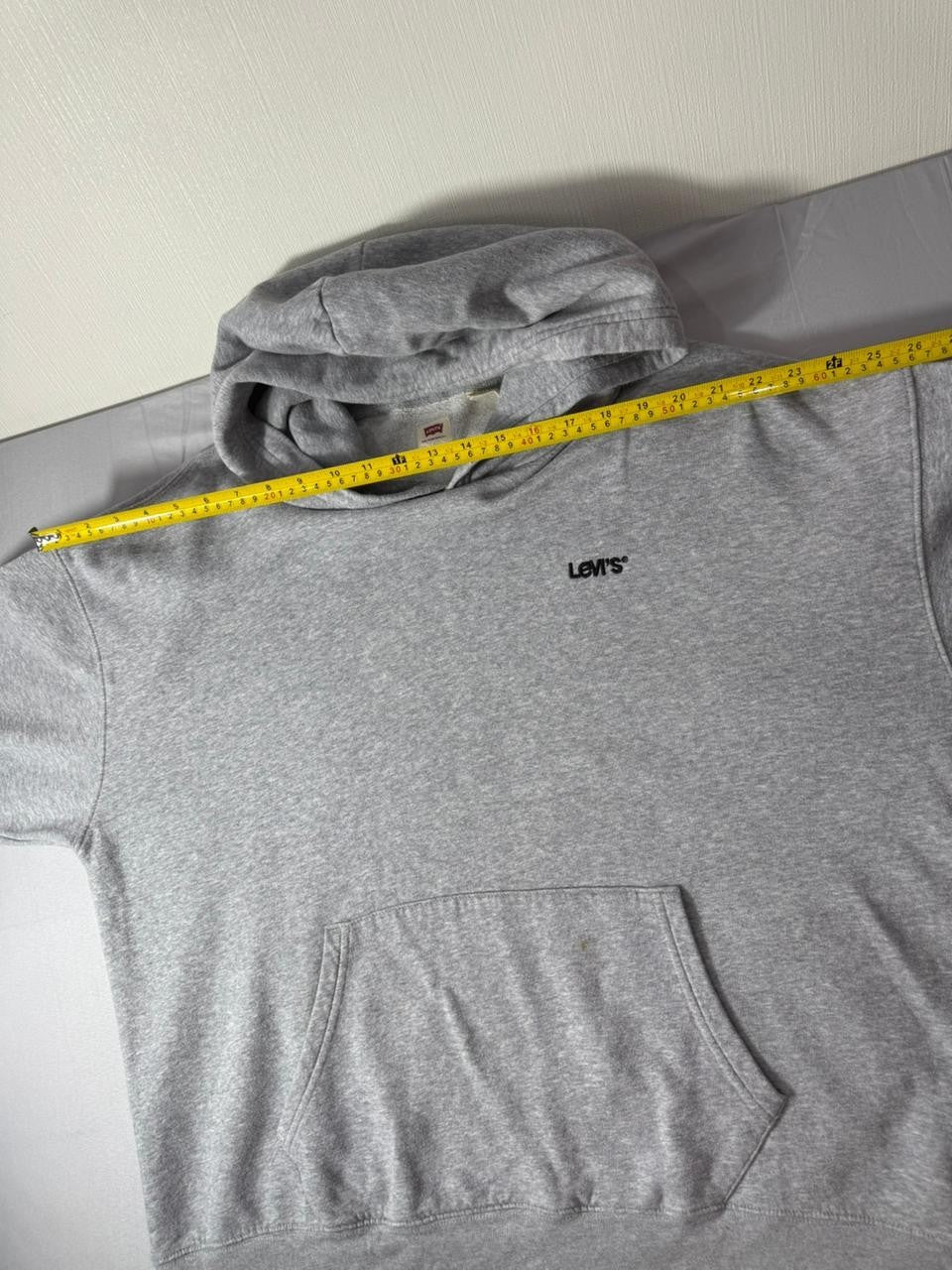 Levi's Gray Hoodie Men's Large L Relaxed Fit Pullover Fleece Sweatshirt