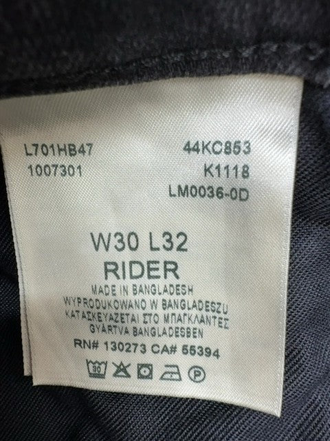Lee Rider Men's Dark Wash Straight Jeans Size 30x32 Regular