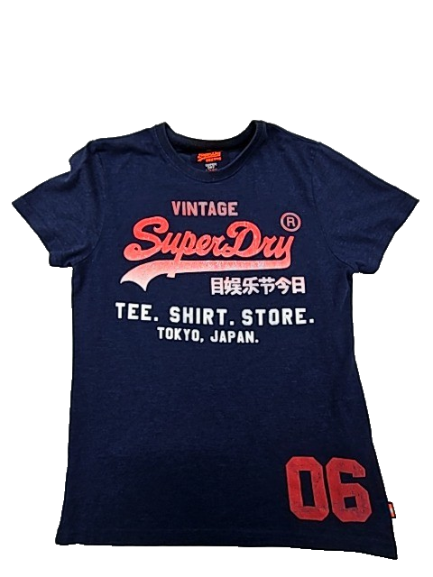 Superdry Vintage Logo Tokyo Navy L Relaxed Fit Graphic T-Shirt