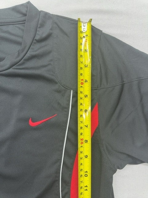 Nike Men's L Black/Red Swoosh Mesh Short Sleeve T-Shirt