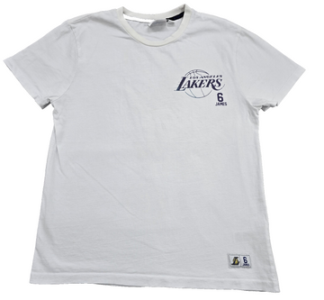 Primark LeBron James NBA Men's White M Short Sleeve T-Shirt