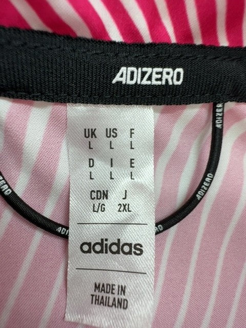 Adidas Women's Adizero Pink Running Jacket L Slim Fit