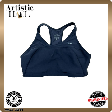 Nike Women's Black Dri-FIT Racerback Sports Bra Regular