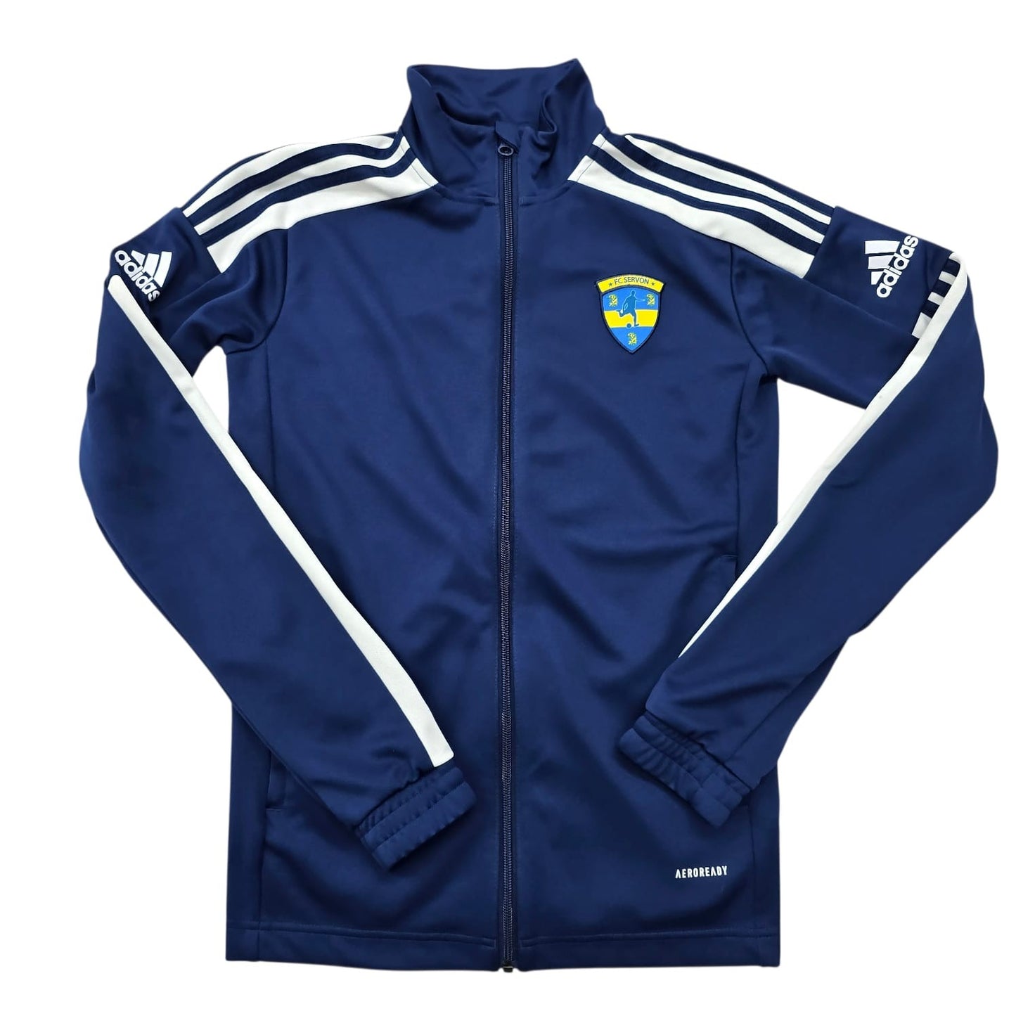 Adidas Men's Navy Blue Primegreen 3-Stripes Track Jacket XS