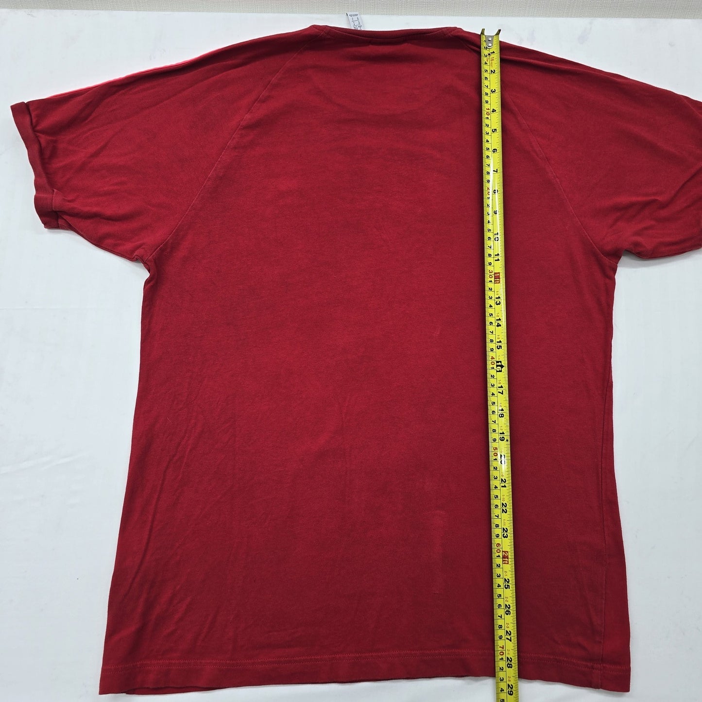 Adidas Originals Men's Burgundy Striped T-Shirt L Three Stripes Trefoil