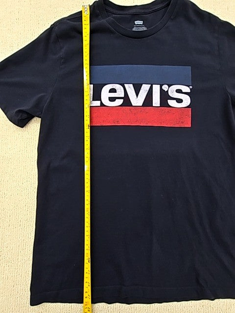 Levi's Men's Navy Cotton T-Shirt M Batwing Logo Crewneck