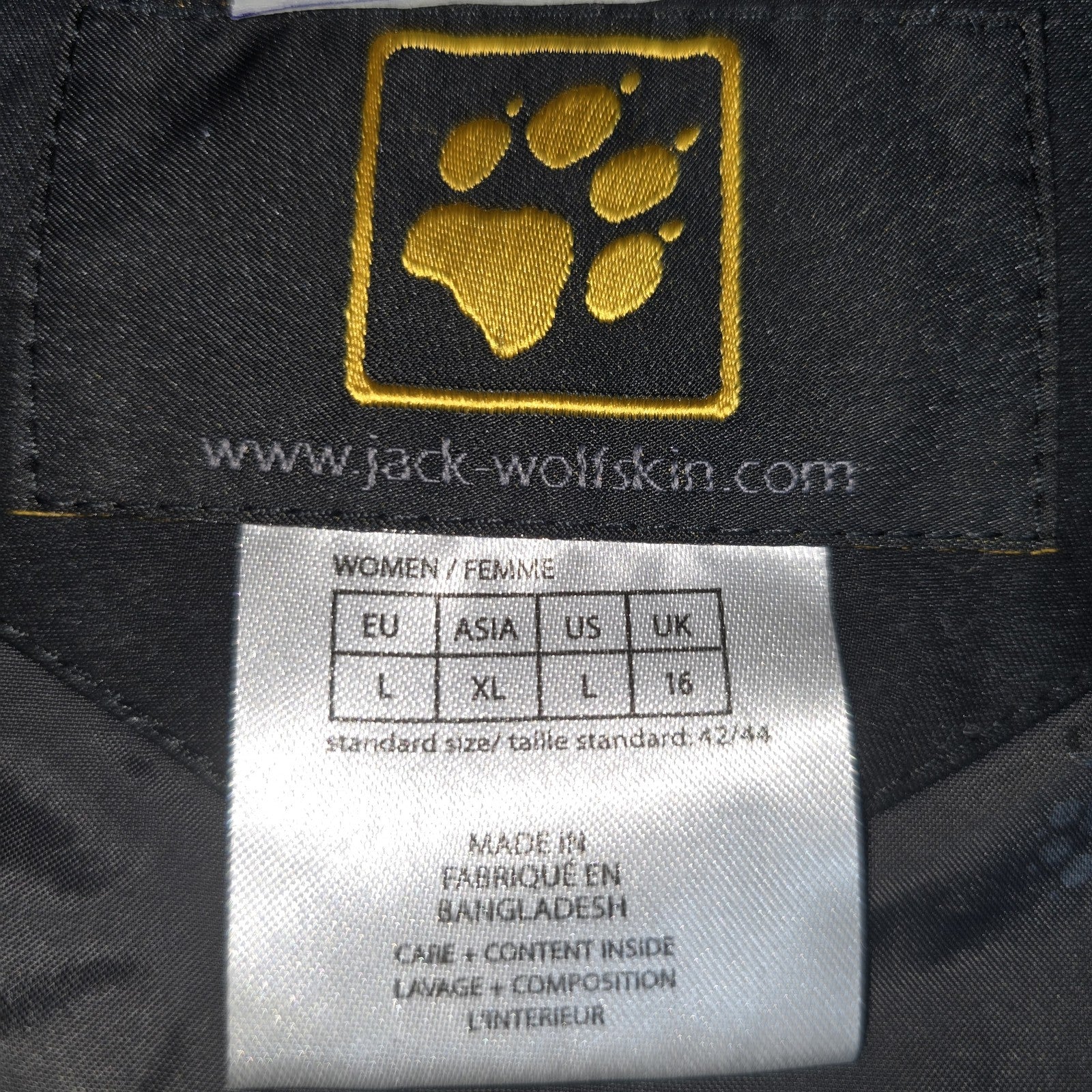 JACK WOLFSKIN Kids Black Coat size L product image 3