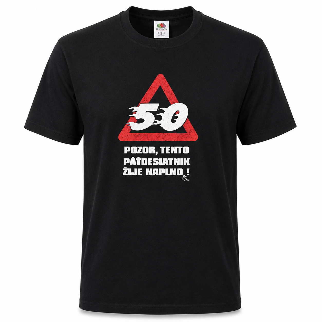 Fruit of the Loom Men Black T-Shirt size L product image 2