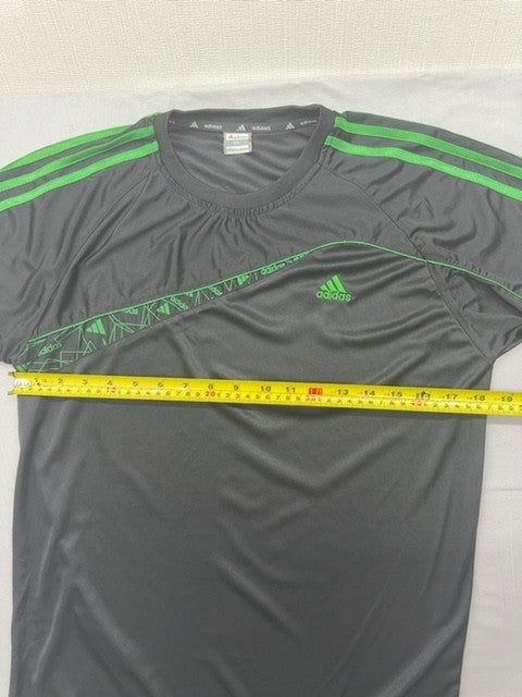 Adidas Men's Black Stripe XXL Short Sleeve Polyester Crewneck T-Shirt