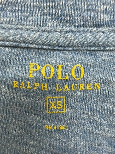 Polo Ralph Lauren Men's XS Blue Cotton Crewneck Logo T-Shirt