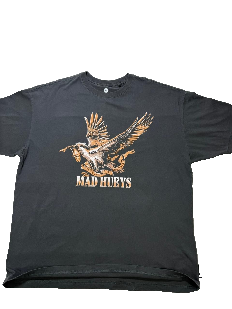 The Mad Hueys Freedom Hueys | Womens Oversized Ss Tee - Vintage Black | Size:Xl