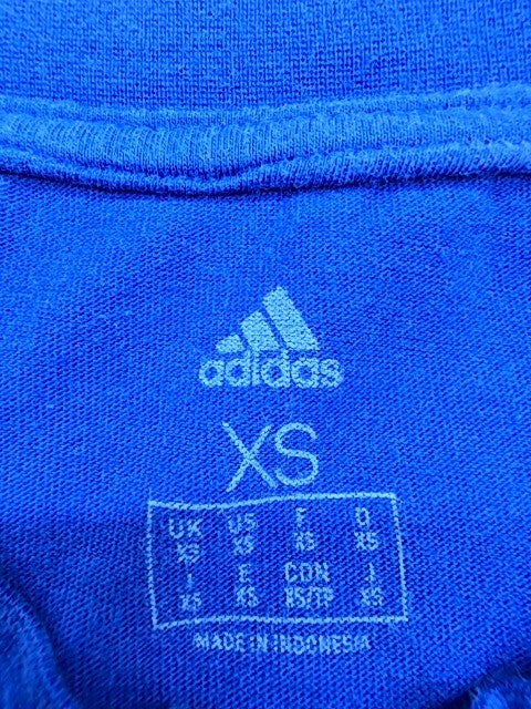 Adidas Men's XS Blue Logo T-Shirt Short Sleeve Crew Neck