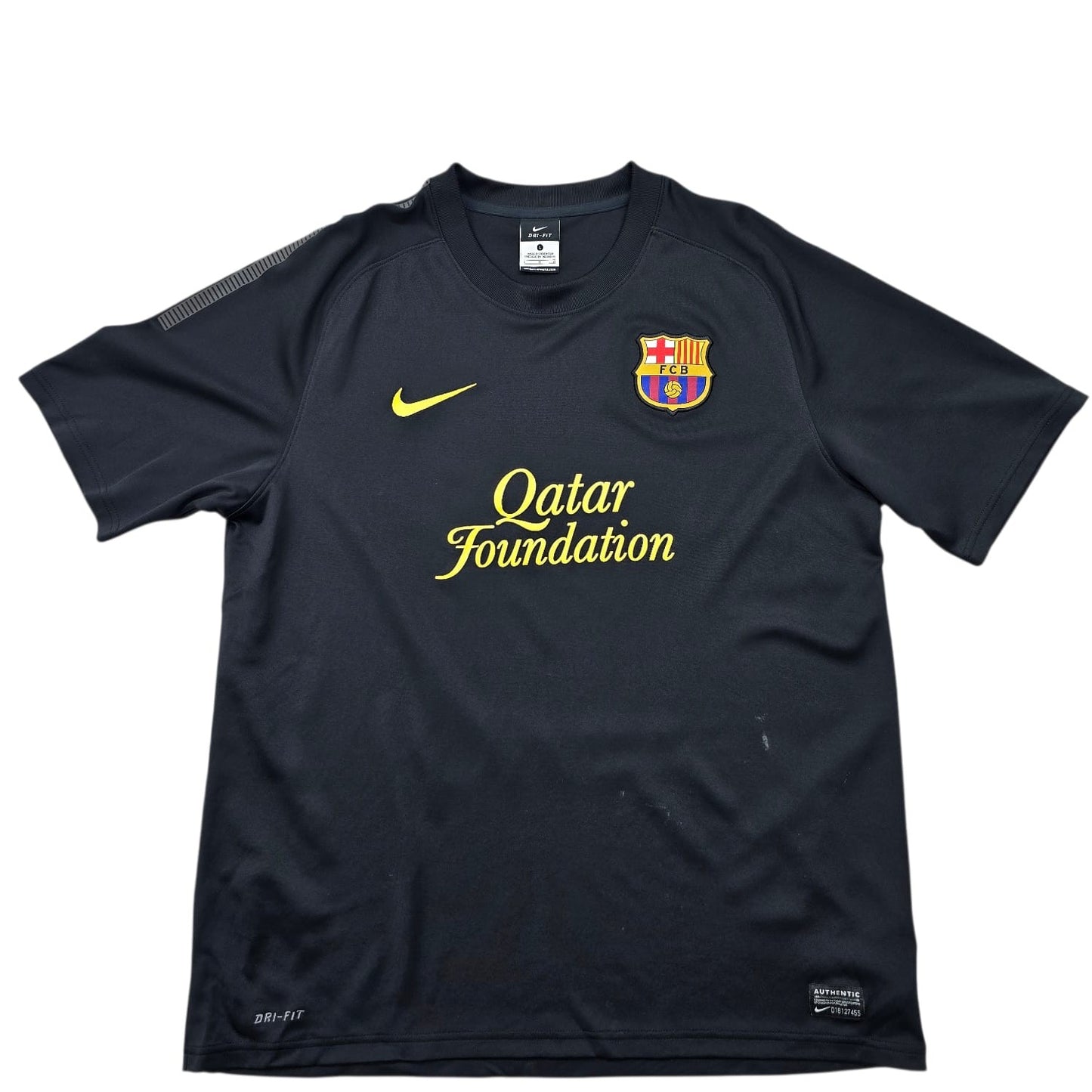 Nike Men's Black FC Barcelona Soccer Jersey L Dri-FIT