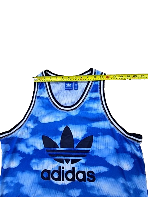 Adidas Unisex Blue Cloud Tank Top Crewneck Size L