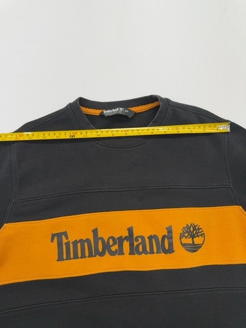 Timberland Boys Charcoal Orange Stripe Pullover Hoodie Youth S/P