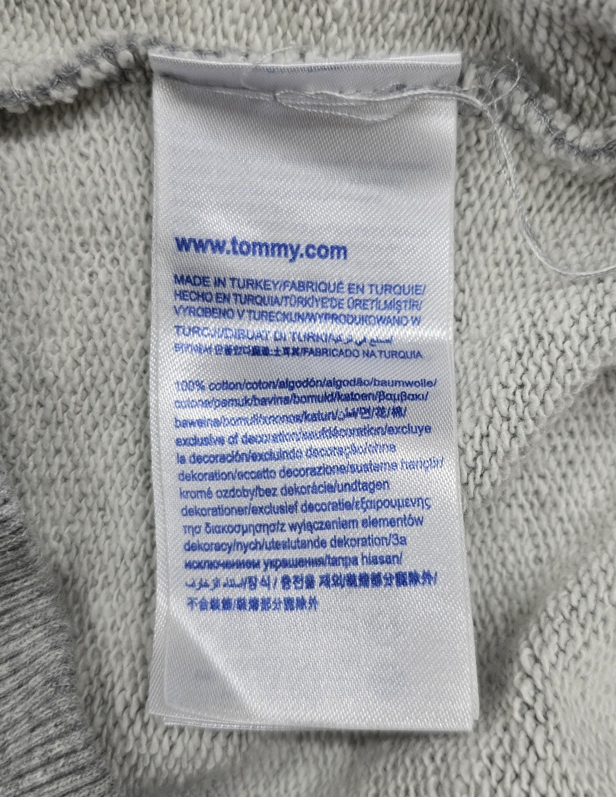 Tommy Jeans Women's Gray Crew Neck Sweatshirt XL 100% Cotton