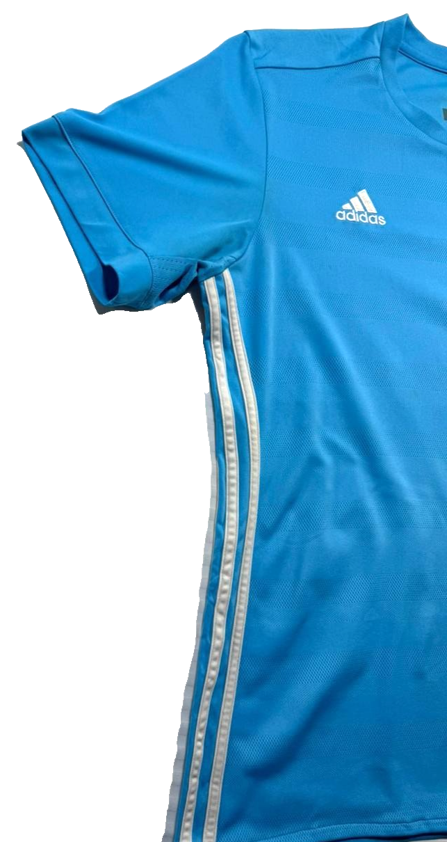 Adidas Olympique De Marseille 2017-2018 Away Football Shirt In Light Blue - L