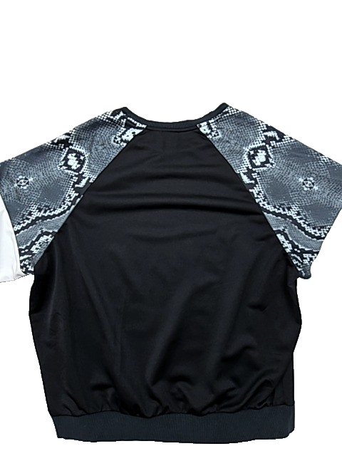Adidas Originals Women's Snakeskin Print Crew Sweatshirt S Black/Grey/White