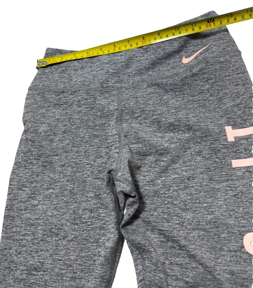 Nike Women's Power Gym Tights In Grey With A Pink - Size L