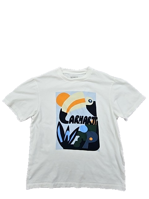 Carhartt Men's White Graphic Short Sleeve T-Shirt Size S
