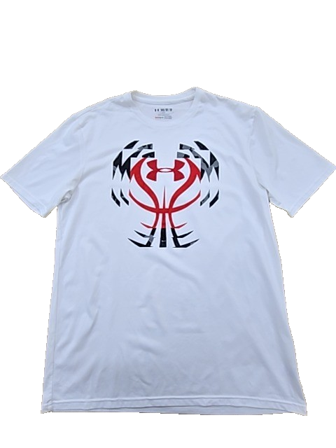 Under Armour Men's White T-Shirt – Size M, HeatGear Loose heatgear loose