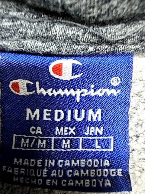 Champion Men's Grey Fleece Pullover Hoodie Medium Regular