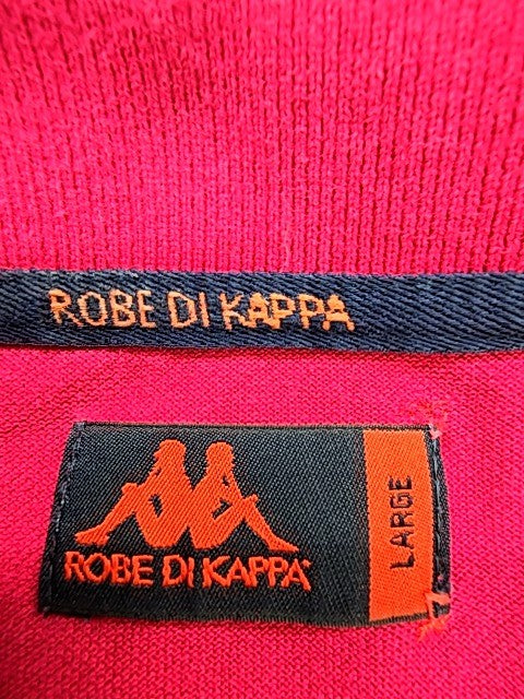 Kappa Robe Di Kappa Magenta Polo L Men's Cotton Pique Short Sleeve