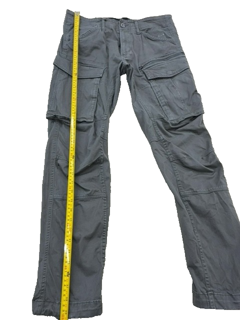 G-Star Raw Men's Dark Grey Cargo Pants Size 32 Tapered Twill