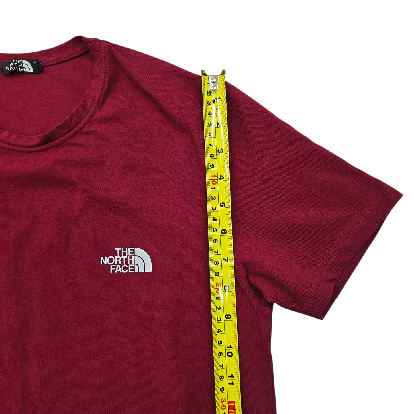 The North Face Men’s S Burgundy Logo Graphic Cotton T-Shirt