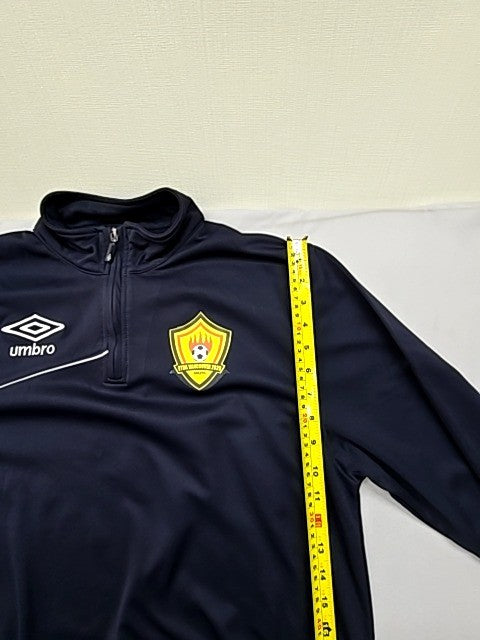 Umbro Men's Navy Soccer Jacket L Polyester Mock Neck Zipper
