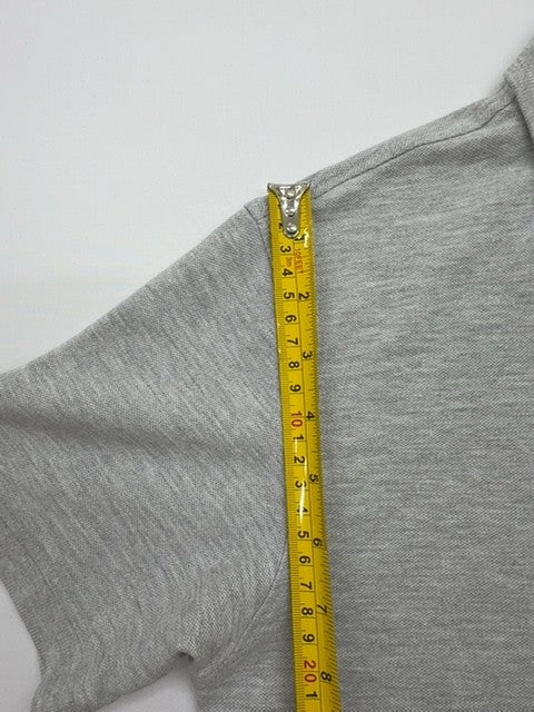 U.S. Polo Assn Boys Gray Embroidered Polo Shirt Size M Button Front