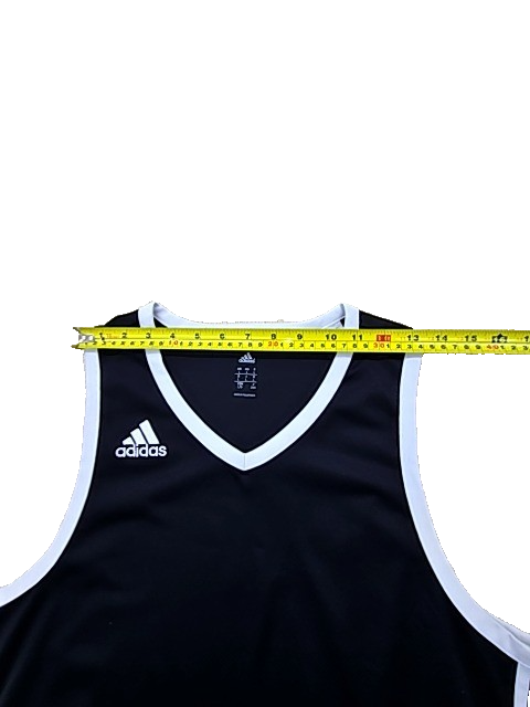 Adidas Unisex Black Striped V-Neck Sleeveless Tank Top Size L