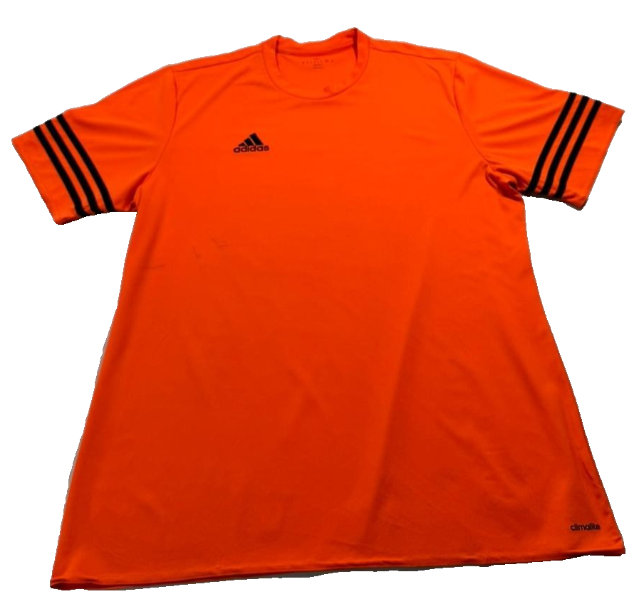 Adidas Entrada 14 Jersey In Orange With Black Stripes - Size XL