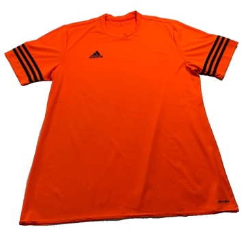 Adidas Entrada 14 Jersey In Orange With Black Stripes - Size XL