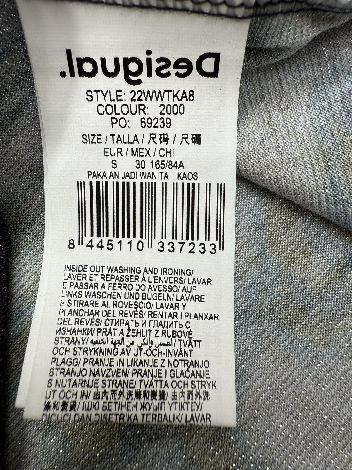 Desigual Multicolor Graphic Long Sleeve T-Shirt Size Small Unisex