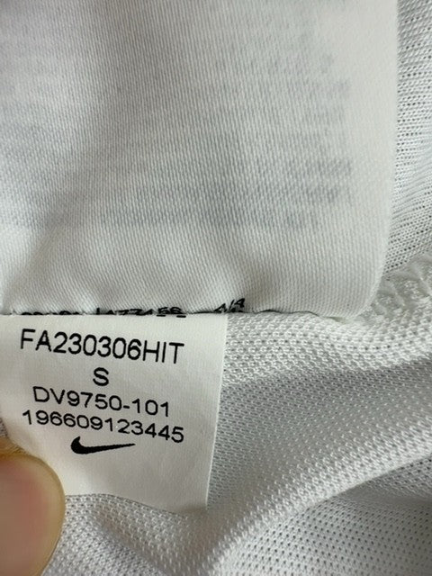 Nike Men's Dri-FIT Striped T-Shirt Size S White/Black DV9750-101