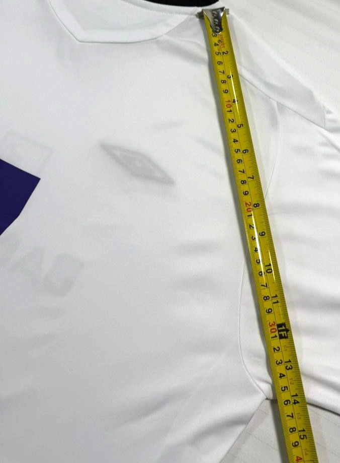 White Football Jersey With A Sponsor Logo - Size XL